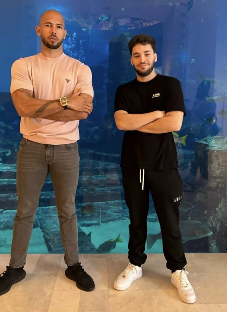 Adin Ross and Andrew Tate via Twitter