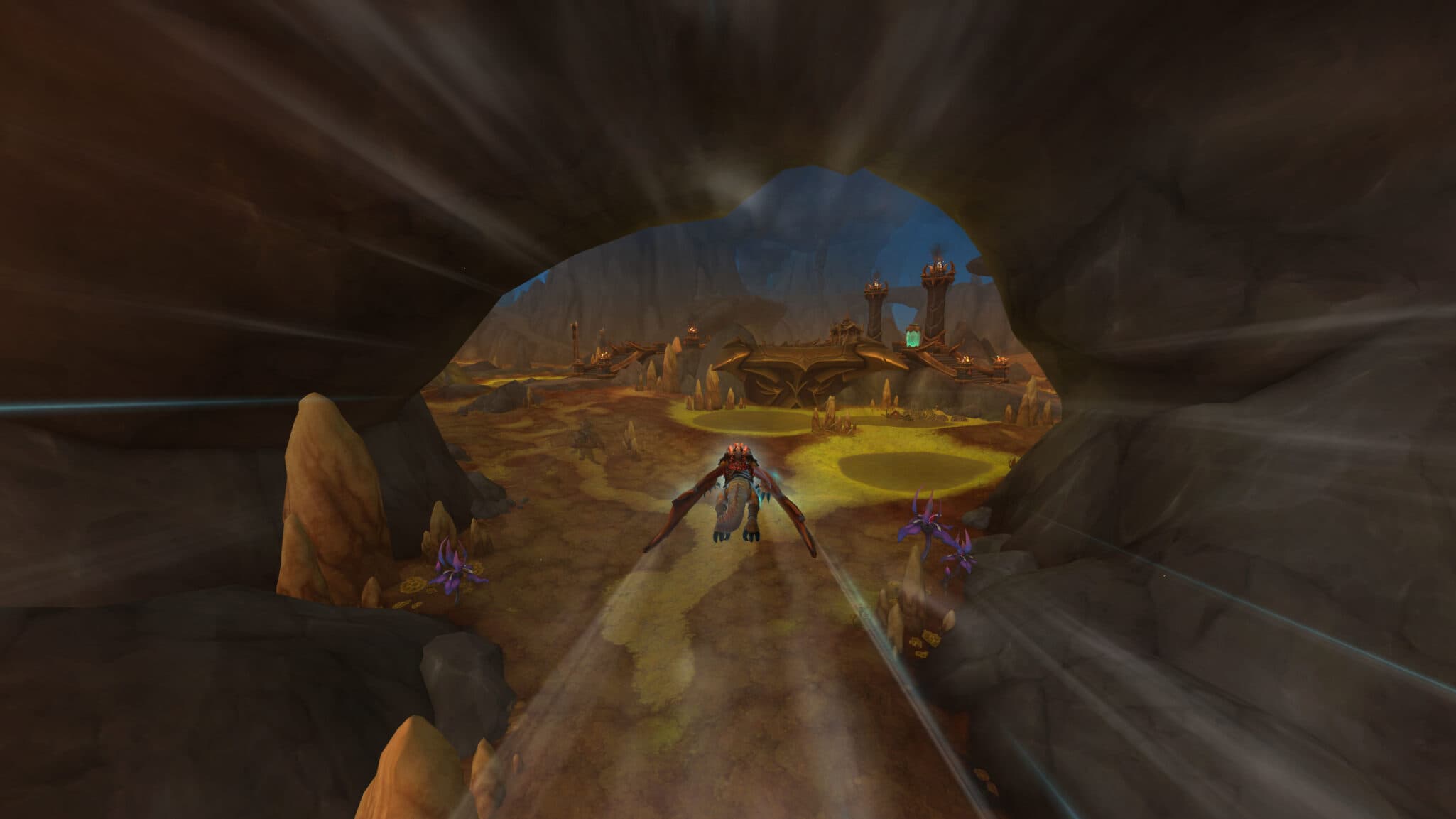 Dragonriding in the Zaralek Cavern (Image via Blizzard Entertainment)