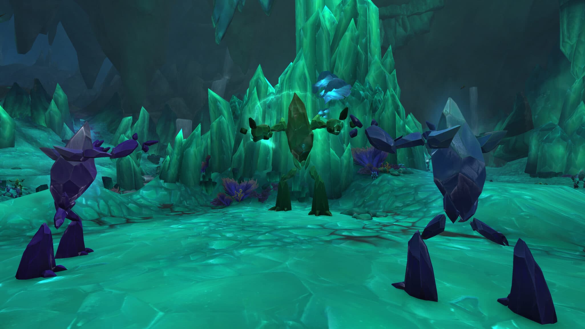 WoW 10.1 crystalline environment (Image via Blizzard Entertainment)