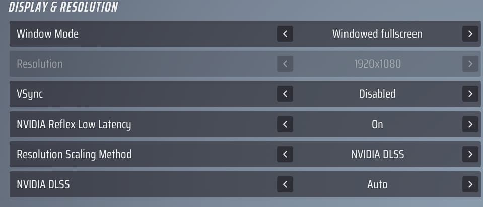 Your Display and Resolution can determine window size, frame rate, and more (Screenshot via esports.gg)