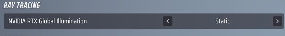 Ray Tracing settings alter how lighting appears and is calculated in your game (Screenshot via esports.gg)