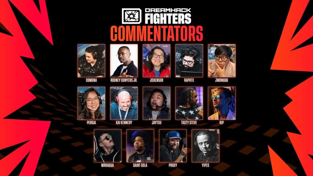 DreamHack Dallas FGC commentators (Image via EFG)