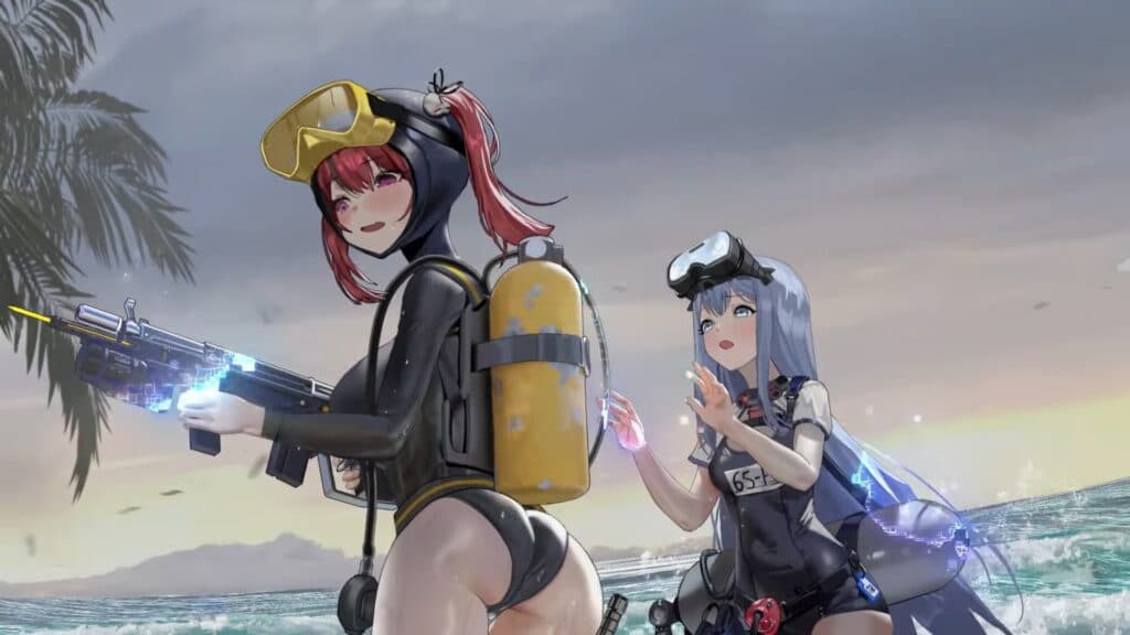 Mast and Anchor in the NIKKE x Dave the Diver collaboration promo video