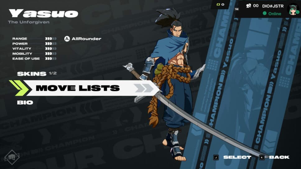 2XKO Yasuo move list, specials, supers, and more cover image