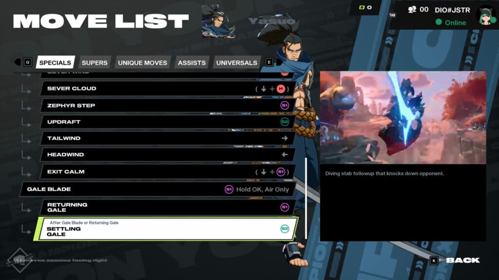 2XKO Yasuo specials (Image via esports.gg)