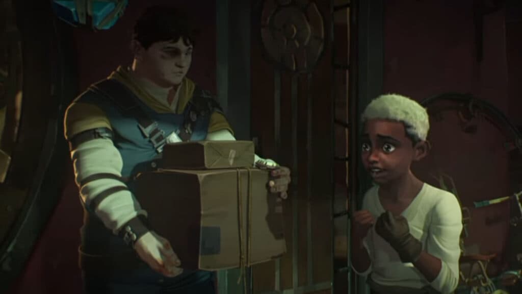 Claggor and Ekko in the beginning of Arcane (Screenshot by esports.gg via Netflix)