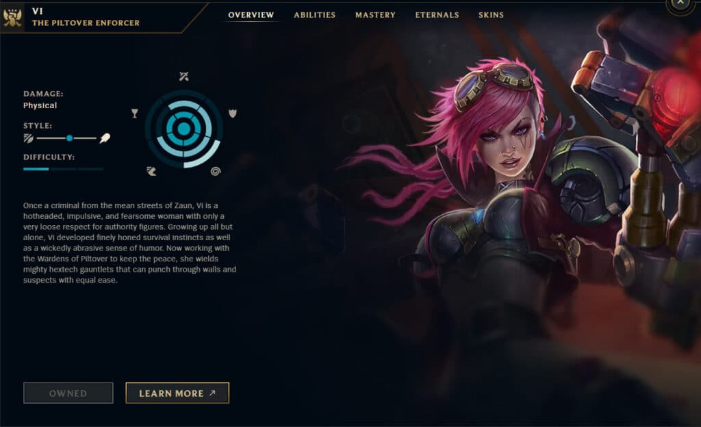 Vi in League of Legend (Image via Riot Games)