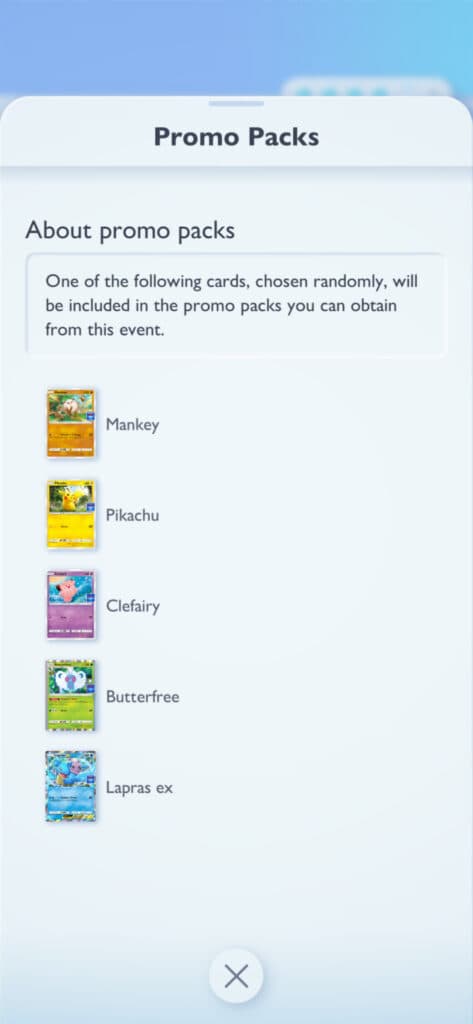 All of the potential promo cards in the Chance Packs from the event (Image via esports.gg)