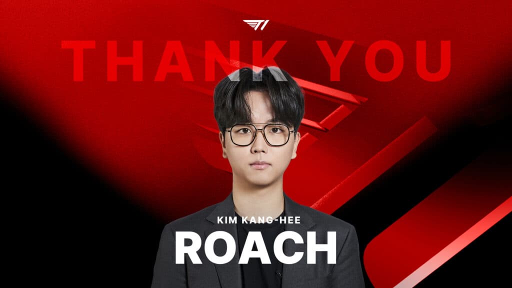 T1 announced Roach's temporary departure on November 14, 2024 (image via T1lol)