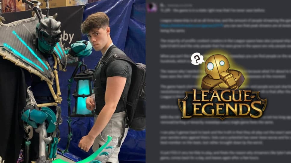 Streamer Dantes sends 5,000 word essay on grim state of LoL to Riot cover image