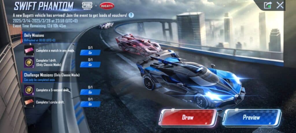 Get discount vouchers by completing daily mission (image via PUBG MOBILE)