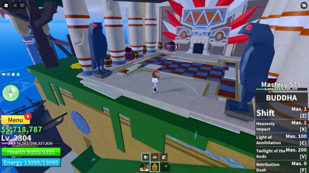 The bird statues with their red eyes (Screenshot via esports.gg)