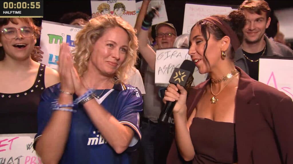 Verno's Mum was in the audience and was interviewed between halves on Map 2