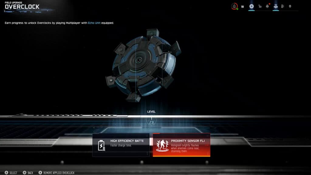 The Overclock UI screen in multiplayer. Image via Activision