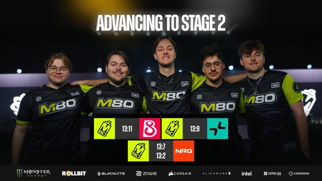 M80 to Stage 2 (Image via StarLadder)
