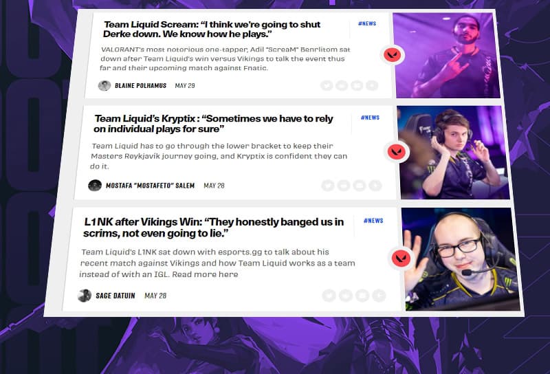 VCT Masters Reykjavik overview – All our player interviews and content cover image