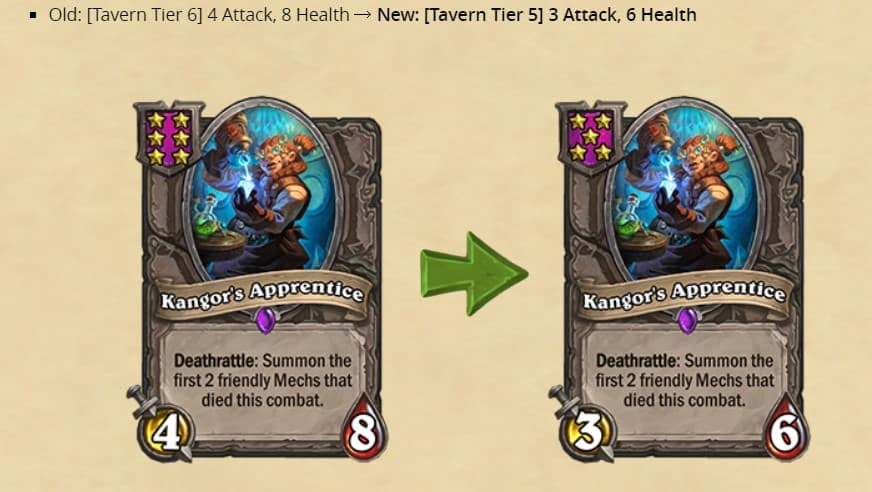 Changes to Kangor's Apprentice.