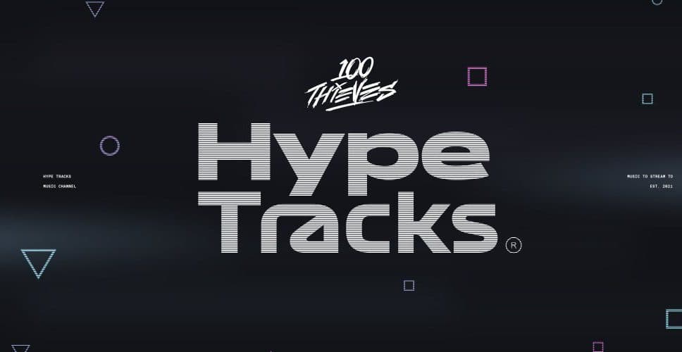 100 Thieves veröffentlicht Hype Tracks, DMCA-freie Playlists für Streamer cover image