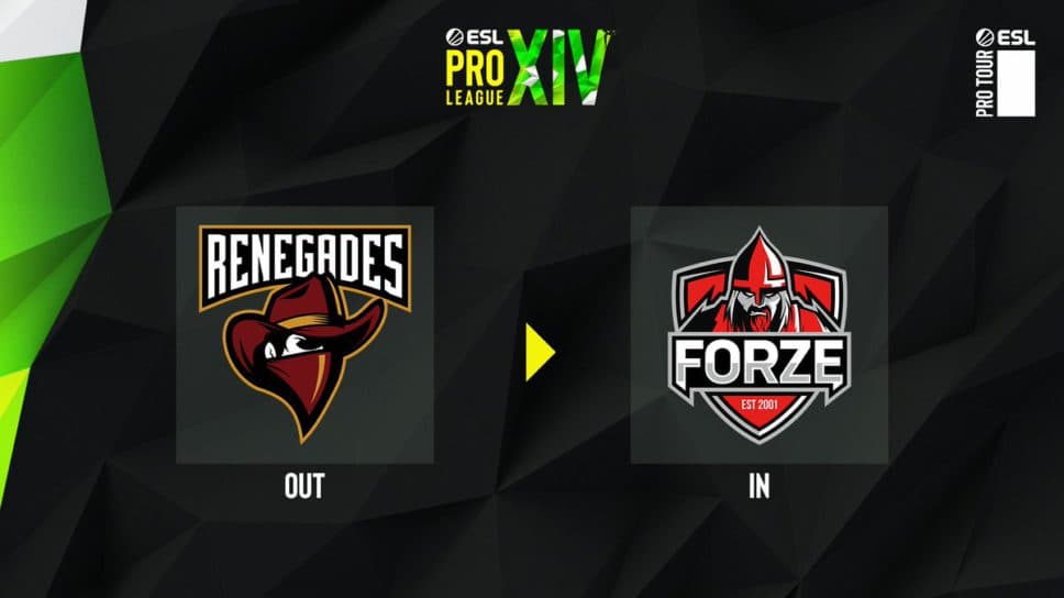 ForZe replaces Renegades for ESL Pro League Season 14 cover image