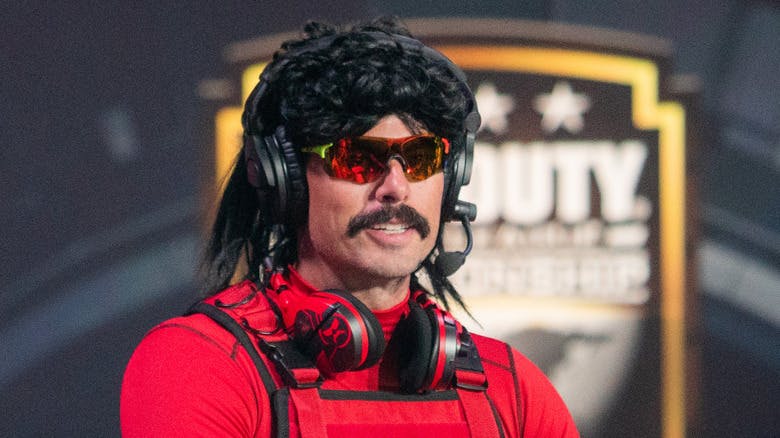 LOS ANGELES, CA - AUGUST 17: Dr DisRespect getting interviewed at Call of Duty World League Championship at Pauley Pavilion on August 17, 2019 in Los Angeles, California. (Photo by Kevin Haube/ESPAT Media/Getty Images)