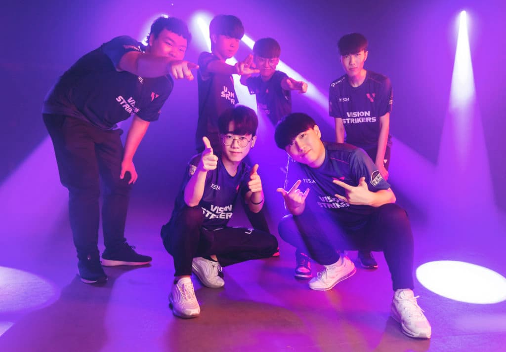 Vision Strikers pose ahead of Masters Berlin. Image credit: Colin Young-Wolff/Riot Games.