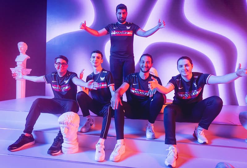 BERLIN, GERMANY - SEPTEMBER 7: Team SuperMassive Blaze poses at the VALORANT Champions Tour 2021: Stage 3 Masters Features Day on September 7, 2021 in Berlin, Germany. (Photo by Colin Young-Wolff/Riot Games)