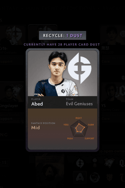 Bronze Player Card