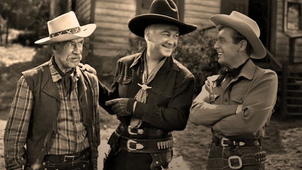 Hopalong Cassidy, pictured in the middle was a popular cowboy character in the 1900s.