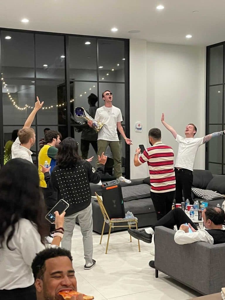 Jackson Dahl with the LCS trophy (Image from his <a href="https://medium.com/@jdahl/reflections-on-building-100-thieves-4edc3c553cff" target="_blank" rel="noreferrer noopener">Medium post</a>)