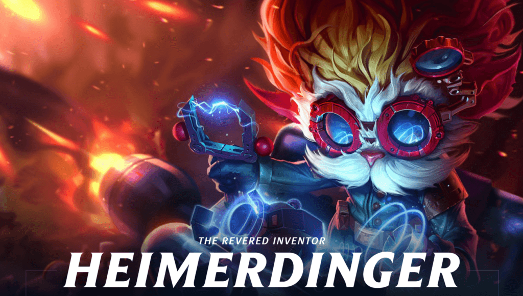 <em>Um campeão mago, Heimerdinger, é um personagem jogável em League of Legends.&nbsp;</em>