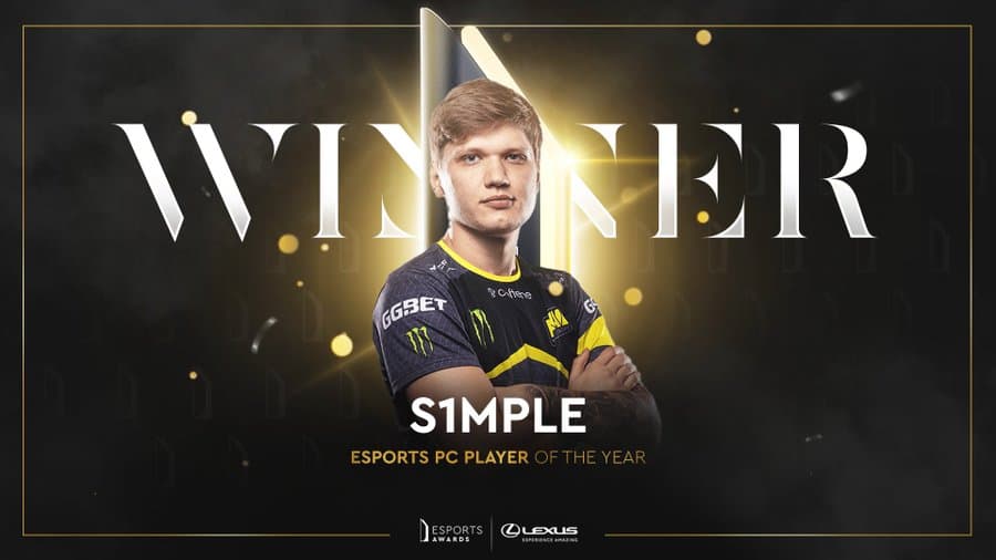 S1mple wins Esports PC Player year of the Year at the 2021 Esports Awards cover image