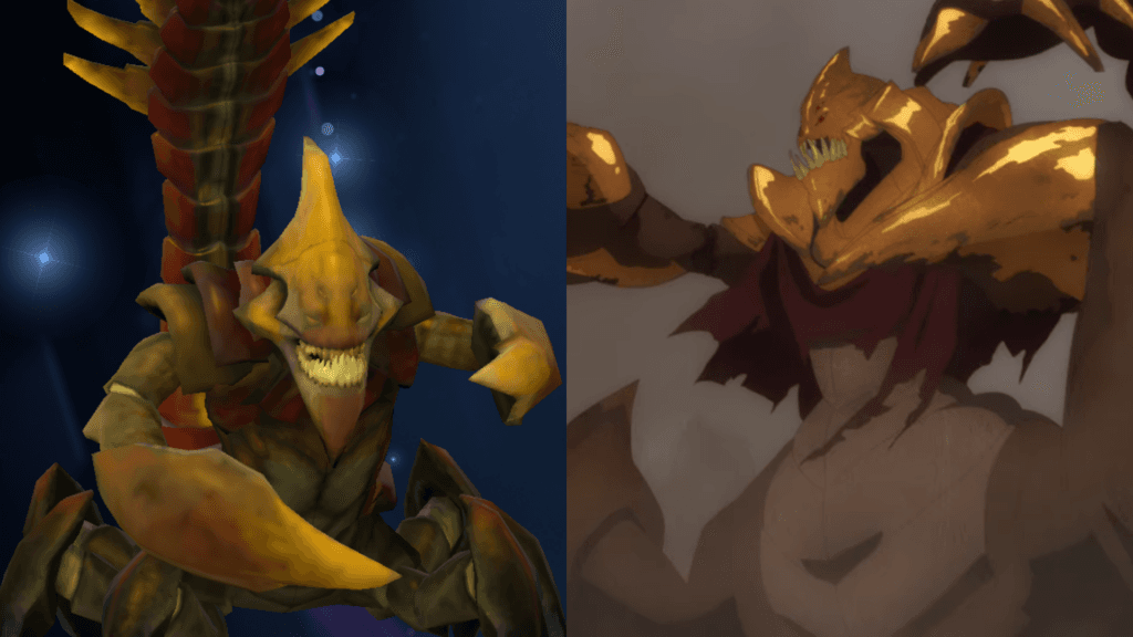 Sand King in Dota vs Sand King in Dragon's Blood Book 2