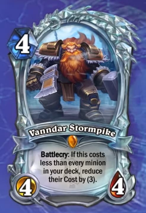 Vanndar Stormpike, the winner of the Battle of Alterac Valley - Image by Hearthstone Top Decks