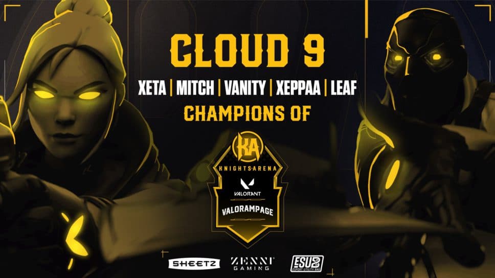 Flawless: Cloud 9 win TEN rounds in a row after going 9-3 down to become VALORAMPAGE champs cover image