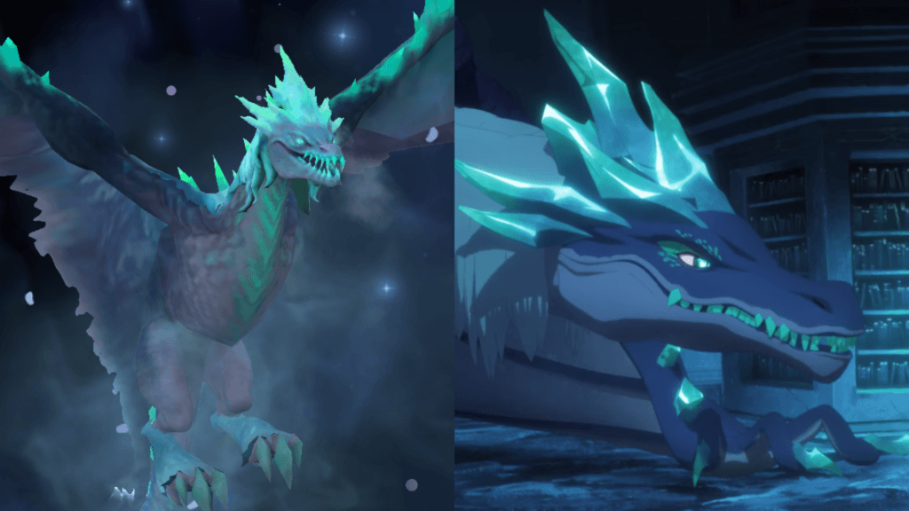 Winter Wyvern in Dota vs Auroth in Dragon's Blood Book 2