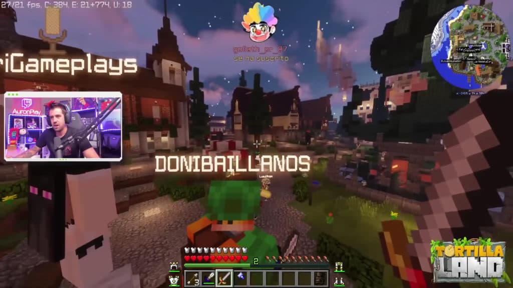 Tortilla Land, auronplay and Perxitaa's SMP.