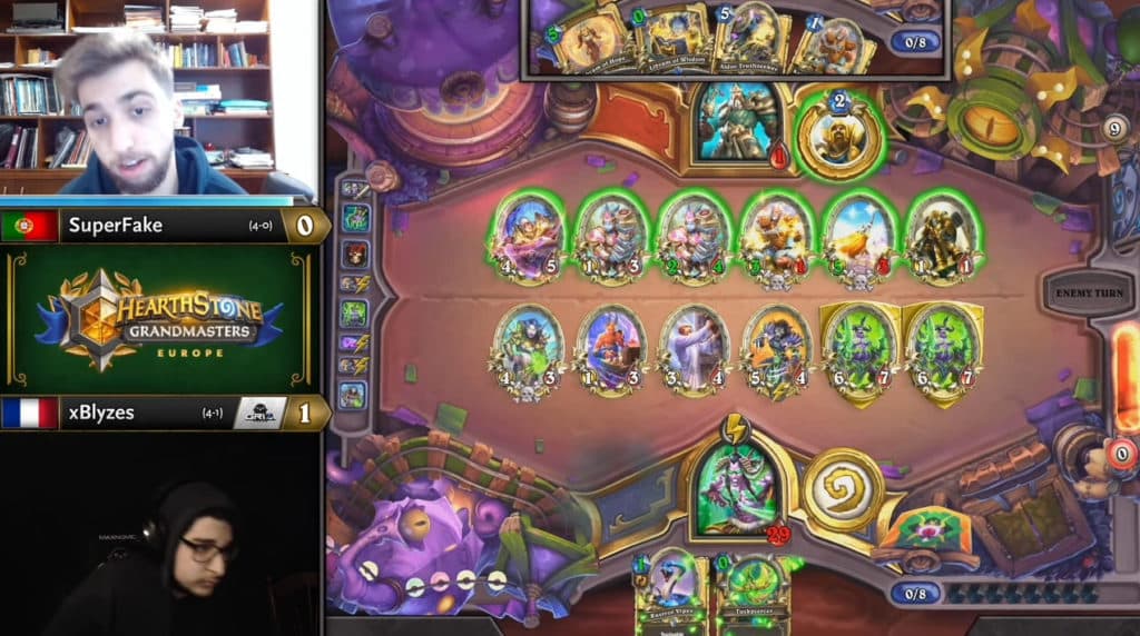 SuperFake versus xBlyzes Hearthstone Grandmasters EU Finals. Image via Blizzard Entertainment.