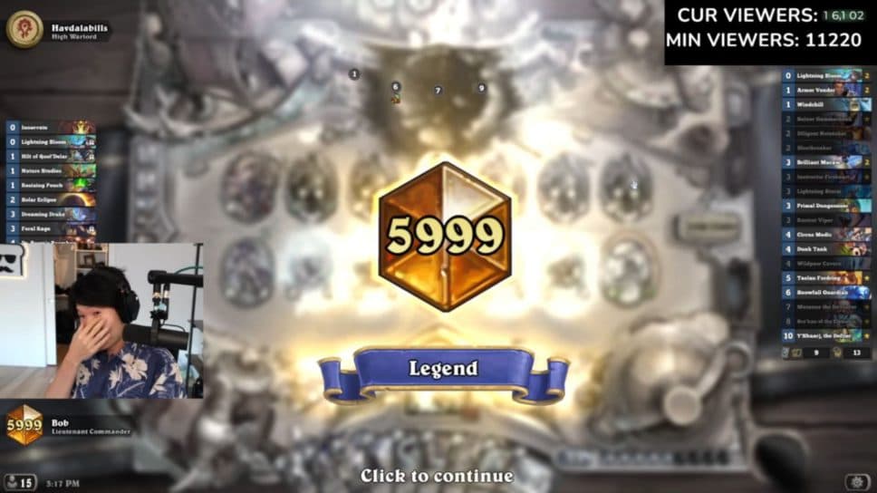 Disguised Toast Legend once again: “I think I’m at my most entertaining when I play Hearthstone.” cover image