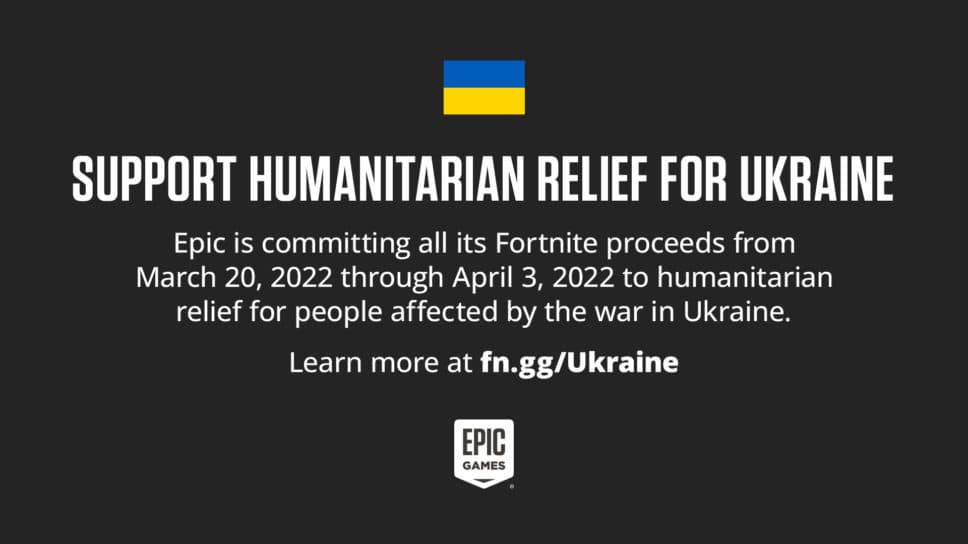 Fortnite raises over $100 million USD for Ukraine in just 9 days cover image
