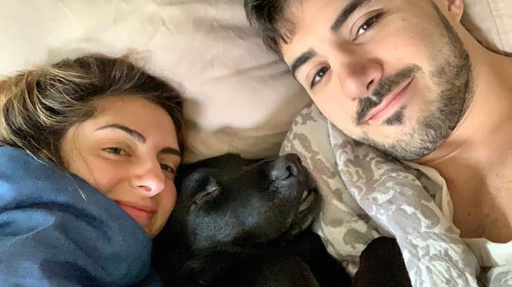 NICKMERCS, his wife and Joey.