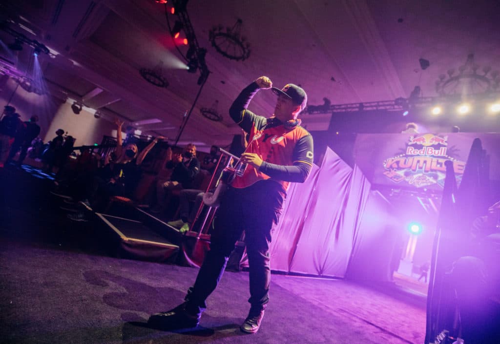 Hoa 'Anakin' Luu enters the tunnel at Red Bull Kumite in Las Vegas, Nevada on November 13, 2021 // Li Xiu Hoang / Red Bull Content Pool //