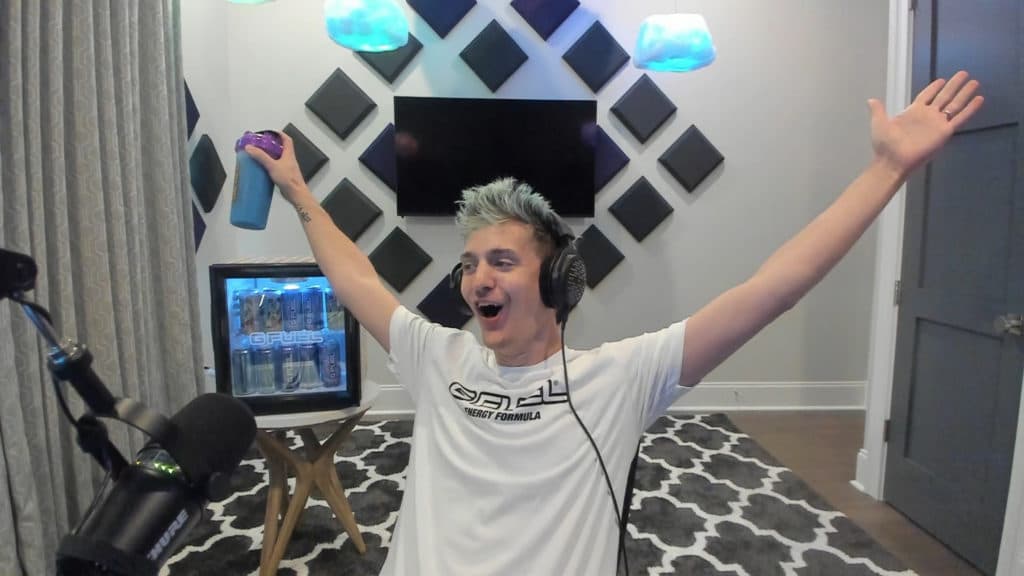 Ninja's stream following the announcement of their partnership.