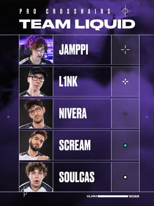 Mira dos jogadores da Team Liquid - Reprodução: VALORANT Esports