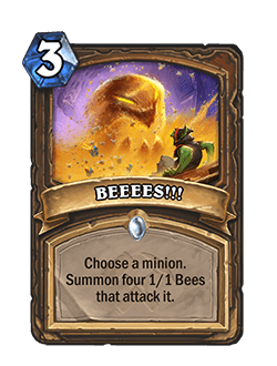 BEEEES!!! card text. Image via Blizzard Entertainment.