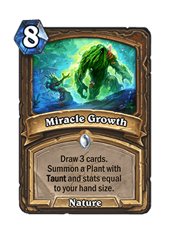 Miracle Growth<br>Old: [Costs 7]&nbsp;<strong>→</strong>&nbsp;<strong>New: [Costs 8]</strong>