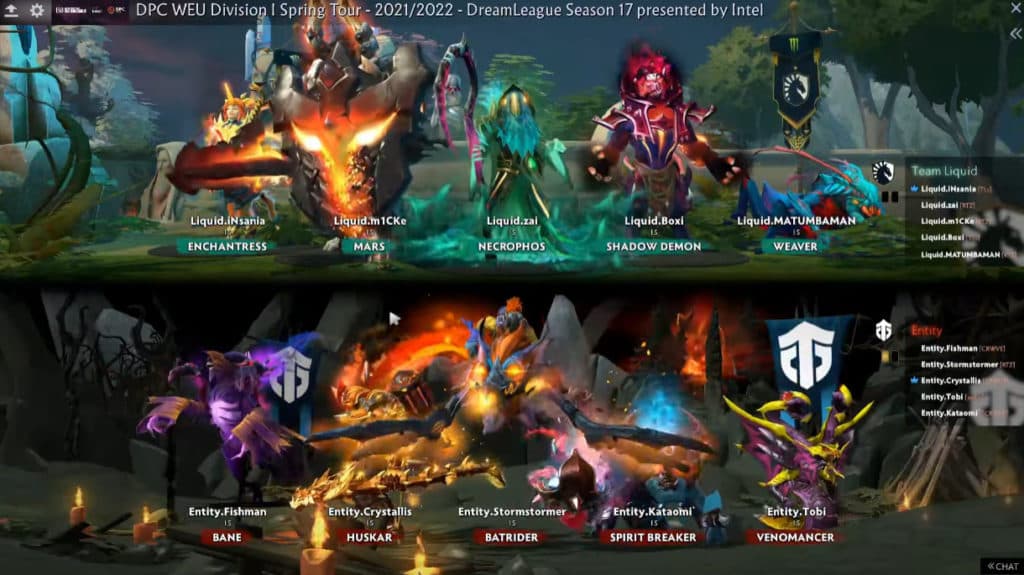 Liquid vs Entity Game 2 Draft