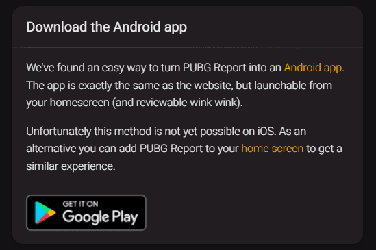 Foto: Reprodução / pubg.report