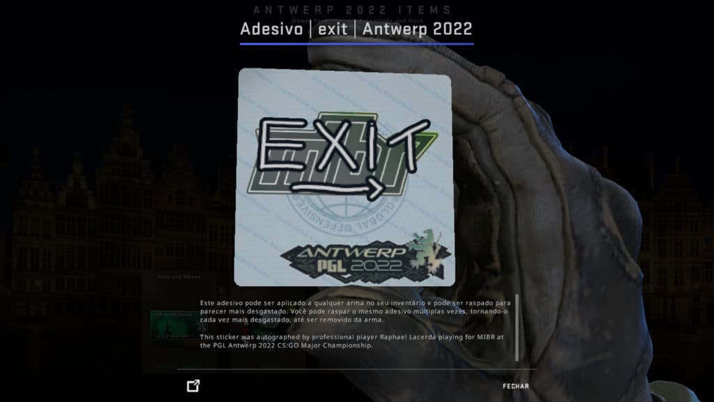 Adesivo do exit - Foto: Reprodução/Valve