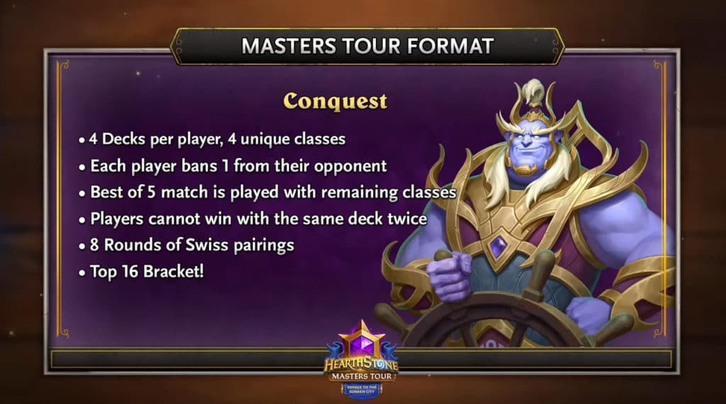 Hearthstone Masters Tour Voyage to the Sunken City format. Image via Blizzard Entertainment.