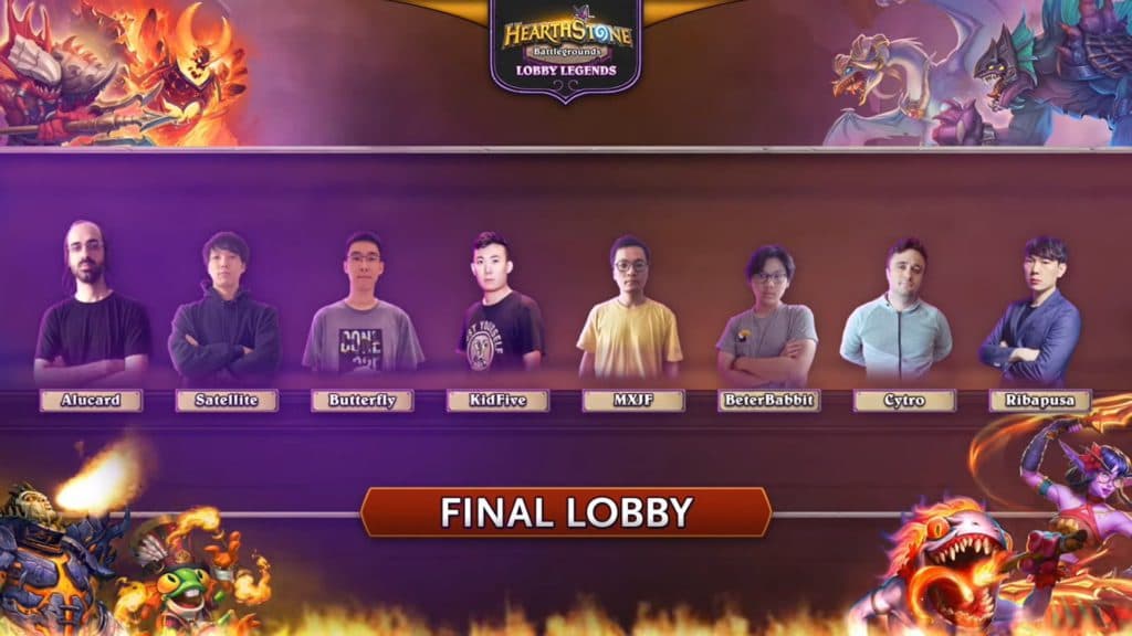 KidFive in the top eight of Lobby Legends: Fire Festival. Image via Blizzard Entertainment.